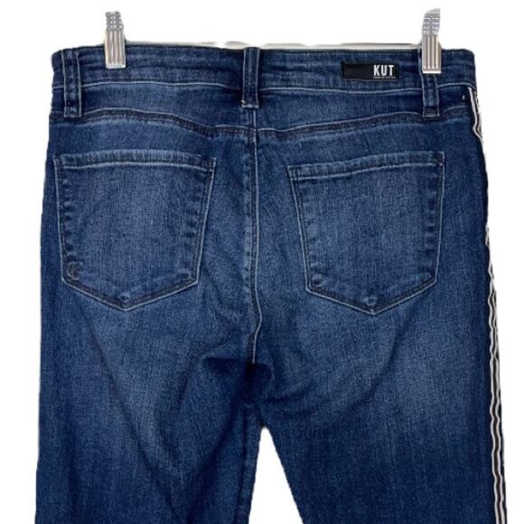 Kut from the Kloth Women's Jeans Reece Ankle Straight Leg Mid Rise Stripe Size 2 - Picture 7 of 10